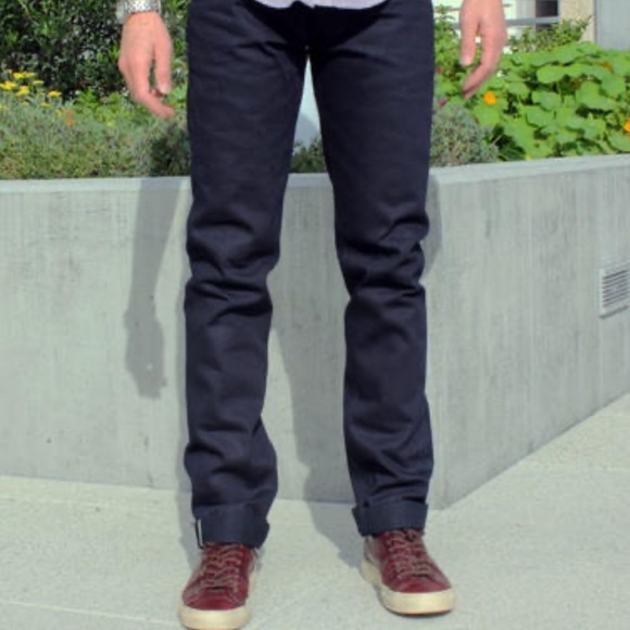 Gustin Other - Gustin Dark Indigo Blue  Selvedge Denim  Straight Men's Jeans size 33